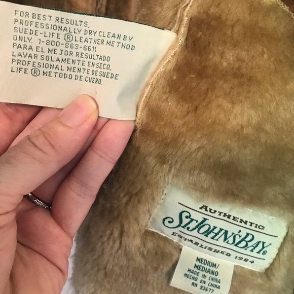 St John’s Bay Suede Penny Lane Tan Coat - Picture 3 of 14